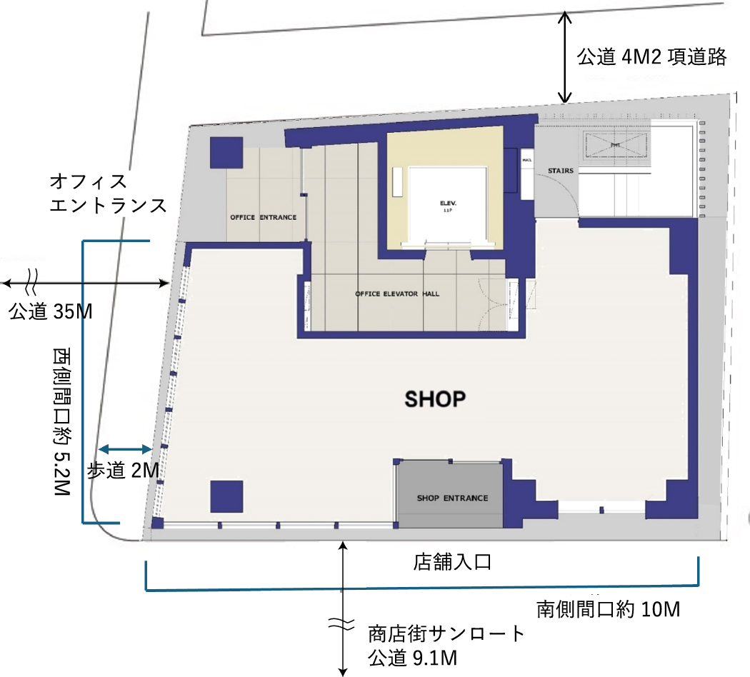 S＝1/30 1階テナントレイアウト